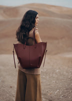 Cyme Tote - Textured Black Cherry